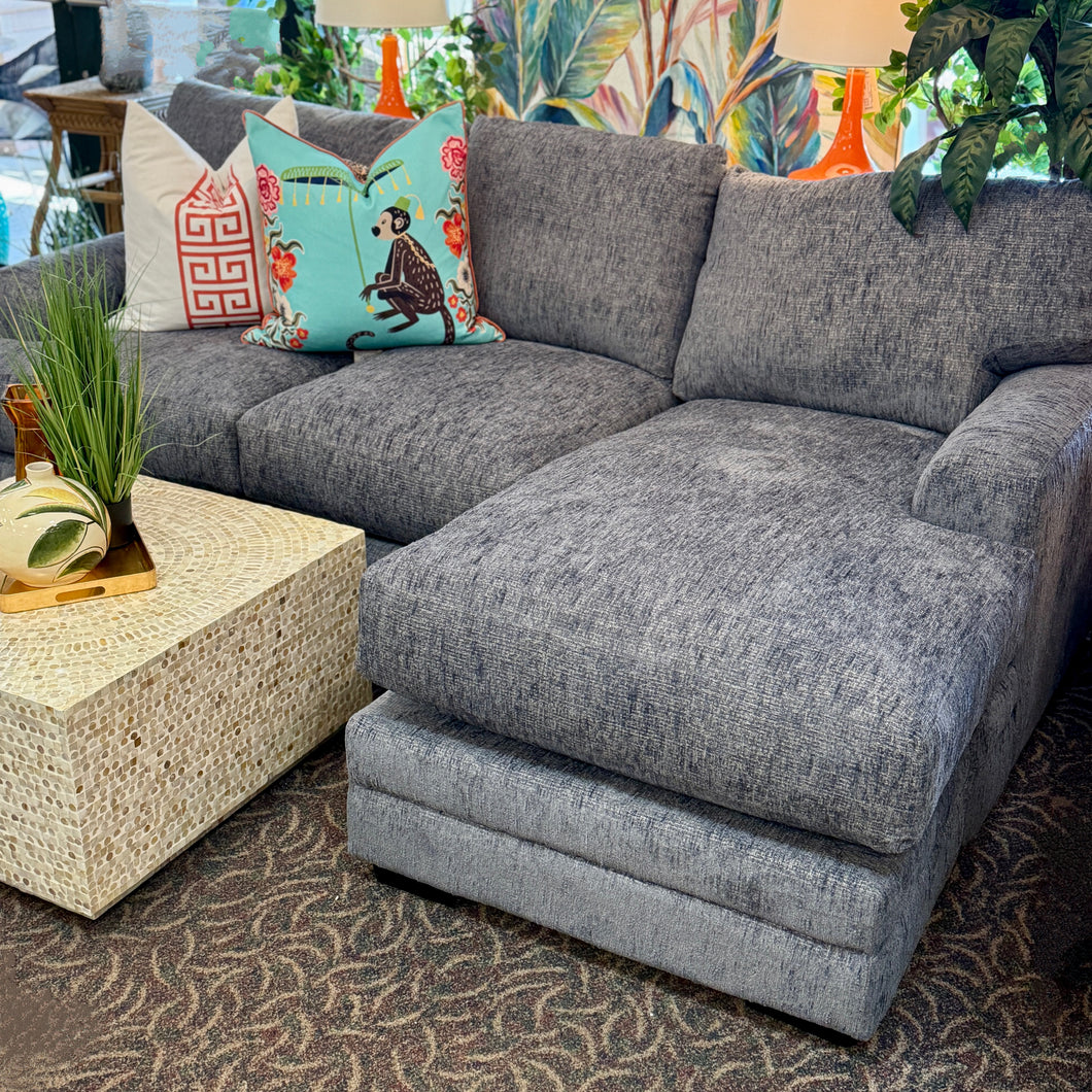 Steel Blue Chofa W/Reversible Chaise