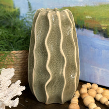 Load image into Gallery viewer, SM Green Ripple Vase
