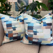Load image into Gallery viewer, Blue Abstract Down Pillow
