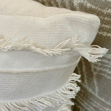 Load image into Gallery viewer, Ivory Fringe Pillow
