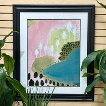 Load image into Gallery viewer, Pink/Green Abstract I Framed Art
