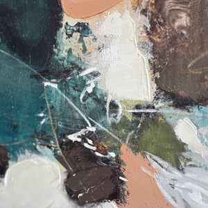 Turquoise/Blush Abstract II