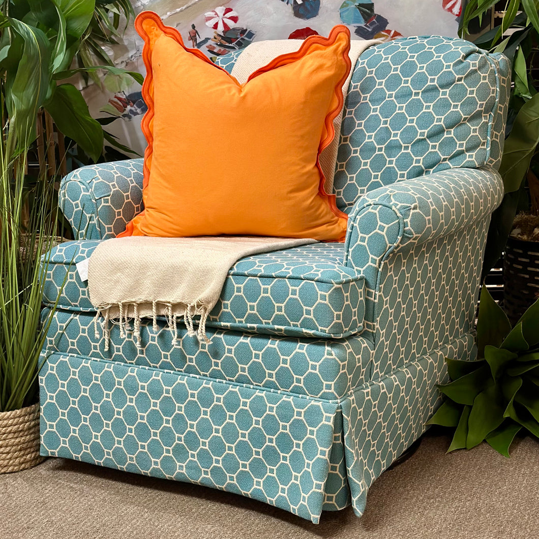 Aqua Honeycomb Swivel Glider
