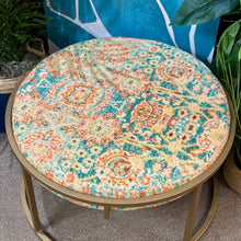 Load image into Gallery viewer, Multicolored Round Ottoman
