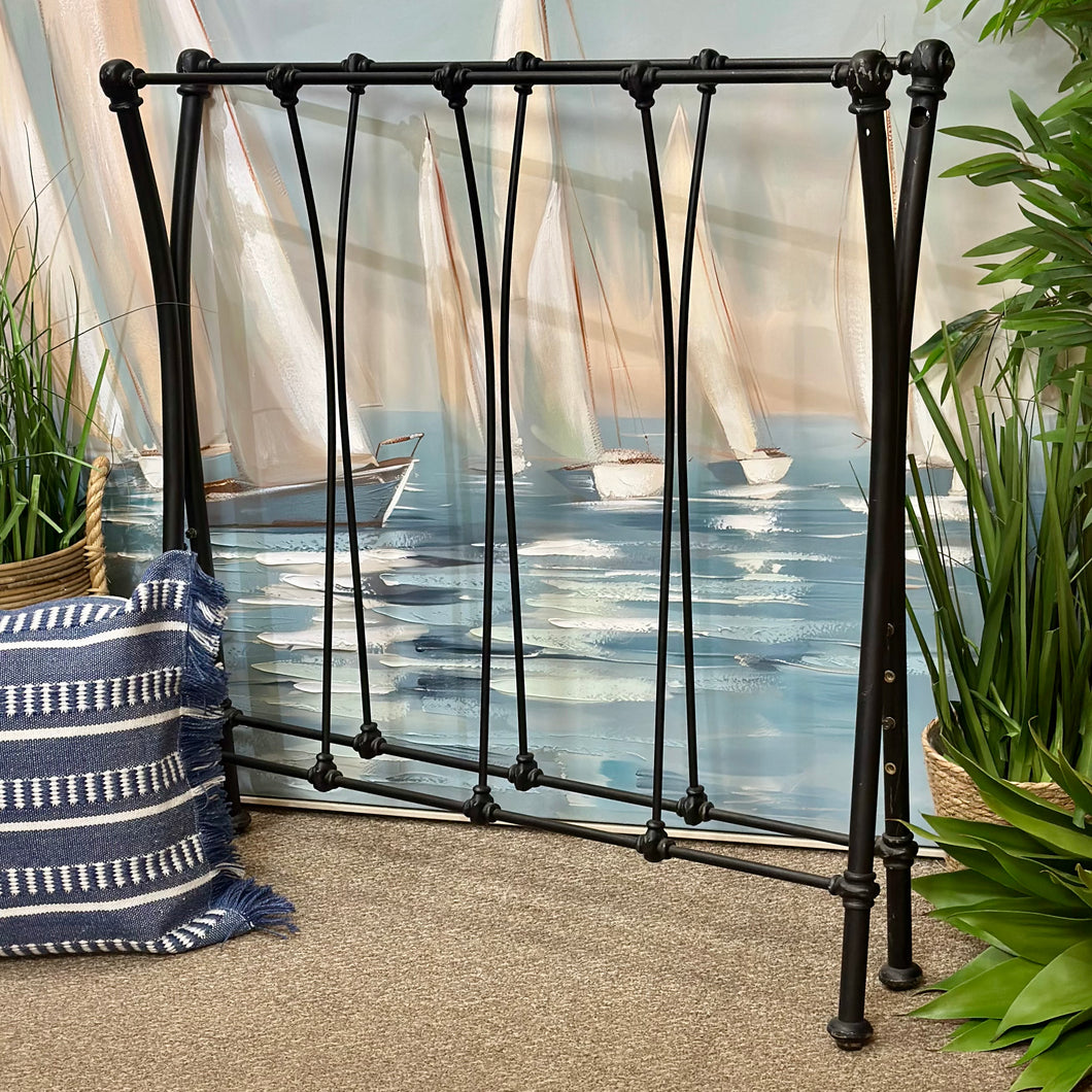 Twin Rod Iron Bed W/Trundle