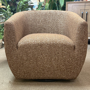 Rust Textured Swivel Chair