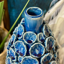 Load image into Gallery viewer, Tall Blue Bloom Vase
