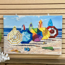 Load image into Gallery viewer, Umbrellas On Beach Canvas
