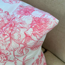 Load image into Gallery viewer, Pink &amp; White Floral Pillow
