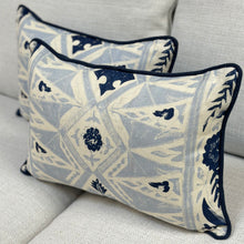 Load image into Gallery viewer, Navy/Light Blue Designer Lumbar
