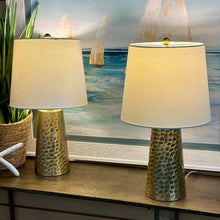 Load image into Gallery viewer, Hammered Gold Lamp
