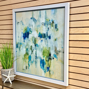 Framed Blue/Green Abstract