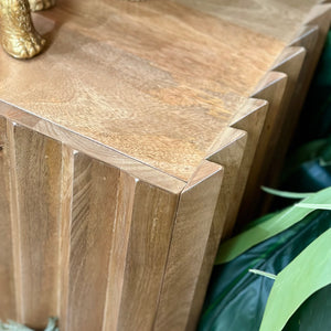 4DR Spiked Wood Credenza