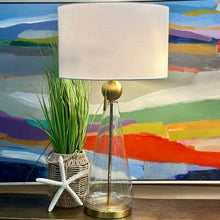 Load image into Gallery viewer, Gold &amp; Glass Table Lamp
