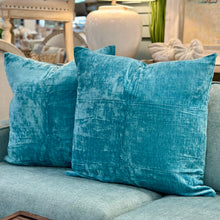 Load image into Gallery viewer, Turquoise Chenille Pillow
