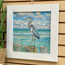 Load image into Gallery viewer, Blue Heron On Piling II
