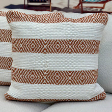 Load image into Gallery viewer, Orange Geometric Diamond Pillow
