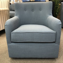 Load image into Gallery viewer, Powder Blue Swivel Chair
