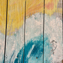 Load image into Gallery viewer, Wooden Surfboard Wave Art

