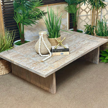 Load image into Gallery viewer, White Washed Wood Coffee Table
