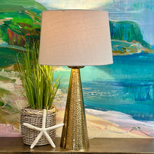 Load image into Gallery viewer, Hammered Gold Lamp
