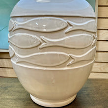 Load image into Gallery viewer, Ceramic Ivory Fish Lamp
