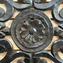 Load image into Gallery viewer, Wooden Black Floral Art
