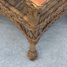 Load image into Gallery viewer, Resin Wicker &amp; Wood Side Table
