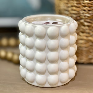 Ivory Textured Candle