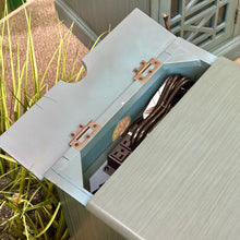 Load image into Gallery viewer, Teal Chairside Table
