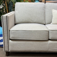 Load image into Gallery viewer, Taupe Nailhead Sofa

