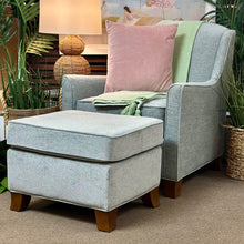 Load image into Gallery viewer, Stanley Blue Chair W/Otto
