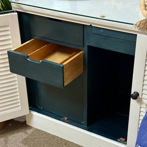 Ethan Allen Shutter Cabinet Desk