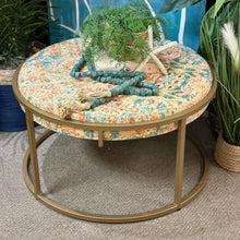Load image into Gallery viewer, Multicolored Round Ottoman
