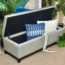 Load image into Gallery viewer, Grey Storage Bench
