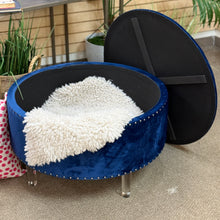 Load image into Gallery viewer, Royal Blue Ottoman
