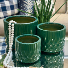 Load image into Gallery viewer, LG Embossed Green Planter
