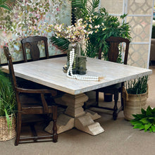 Load image into Gallery viewer, Whitewashed Square Dining Table
