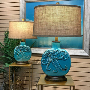 Turquoise Octopus Lamp