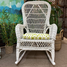 Load image into Gallery viewer, White Wicker Rocking Chair
