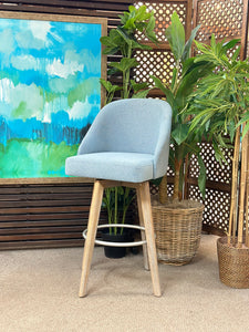 Blue Swivel Barstool