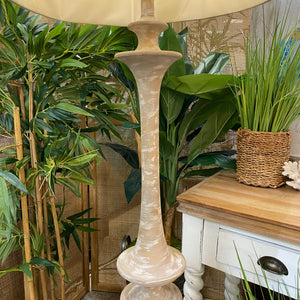 White Washed Floor Lamp