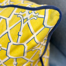 Load image into Gallery viewer, Yellow Trellis Down Pillow
