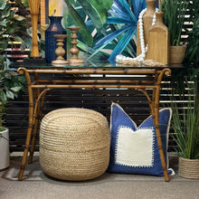 Load image into Gallery viewer, Bamboo Look Glass Top Console
