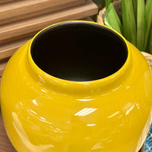 Load image into Gallery viewer, Mustard Metal Vase
