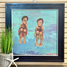 Load image into Gallery viewer, Framed Jumping Kids Art
