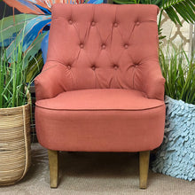 Load image into Gallery viewer, Red Tufted Accent Chair
