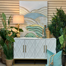 Load image into Gallery viewer, 50" White &amp; Gold Cabinet
