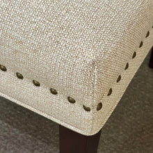 Load image into Gallery viewer, Beige Nailhead Bench
