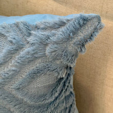 Load image into Gallery viewer, Blue Fringy Pillow
